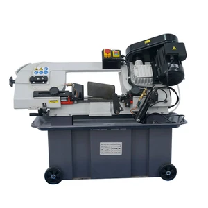 Multi Function Horizontal Hydraulic Band Saw 7/8 Inch 220V 380V 1.1KW Metal Cutting With Coolant Pump Tank