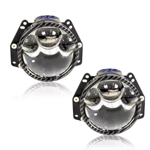 Dual Fan Cooling System High Power 160W P93 Led 6500k 3 Lens Projetor Bi Led Laser Lens Headlight
