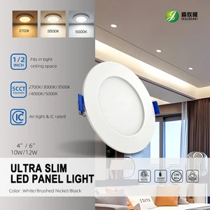 Factory Price 4Inch ETL 5cct Dimmable Led Recessed Wafer Adjust Down Lights Design Spot Light Panel Pot Lights Downlight