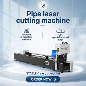 CNC Fiber Laser Cutting Machine For Stainless Steel Aluminum Carbon Steel Automatic Pipe Tube Laser Cutter