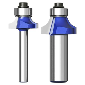 Beili Professional Rounding Milling Cutter 1/4 Inch Shank for Trimmer Router Woodworking Radius Chamfering