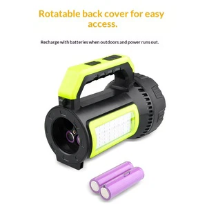 Portable Rechargeable Plastic IP33 Super Long-Range Outdoor Emergency Lighting High-Power Miner's Patrol Searchlight