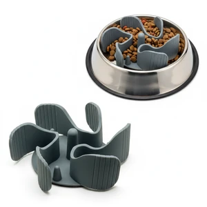 BPA Free Silicone Slow Feeder Dog Bowl Insert With Octopus Suction Cups Cuttable Anti-Choking Pet Feeding Mat For Dogs And Cats