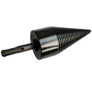 Black Oxide Carbon Steel Drill Bits Round-Hex Shank Wood Splitter for Firewood Chopping Removable Artifacts for Woodworking