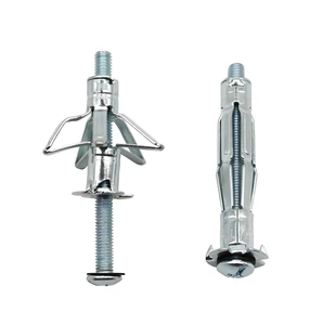 Heavy-Duty Stainless Steel Hollow Gecko Expansion Anchor Cavity Wall Anchor Bolt Metal Gypsum Board Drywall Zinc Plated Finish