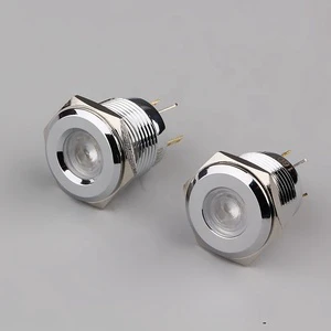 Waterproof Plastic or Metal 16mm RGB LED Indicator Lamp