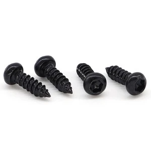Factory Custom Plum Slot Pan Head Round Head Black Wood Screws Self-tapping Screws Stainless Steel 304