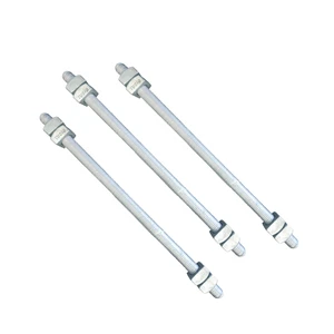 5/8*14 Inch Double Head Bolt Hot-dip Galvanized Double End Rods Threaded Fasteners High Quality
