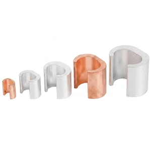 Copper C-Type Crimp Terminal Tin Plated Heavy-Duty Parallel Wire Clamp For Dual Cable Joints Grounding In Electrical Wiring