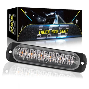 Ultra-thin 6LED Warning Light, Flashing Light, Universal Side signal Flashing for Vehicles