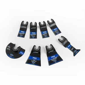 OEM ODM Customizable 1 3/8 Professional Multifunction HCS BIM Cutting Wood Plastic Metal 8pcs Oscillating Saw Blade Kit Black