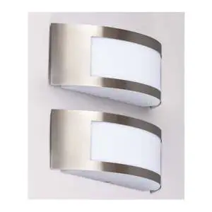 Semicircular Stainless Steel LED Wall Light Modern Design Without Bulb