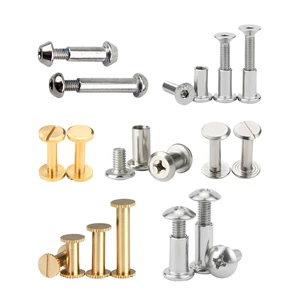 Customized Brass Chicago Screw SUS304 Female To Male Screw Steel Belt Chicago Rivets M2 M3 M4 M5