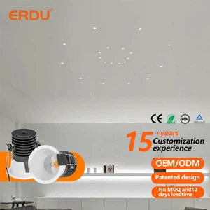 High Quality Aluminum Recessed Ceiling Hotel Project COB 3W 5W 9W Lightweight Anti-Glare Spotlight Ra90 IP20 3-Year Warranty