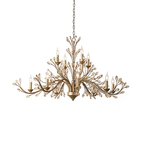Luxury Branch Shaped French Light Chandelier Villa Apartment Hotel New Design American Luxury Crystal Chandelier Chandelier