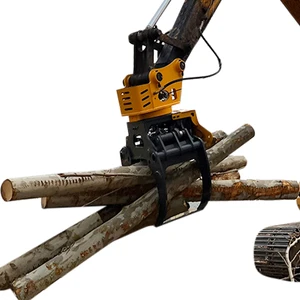 Tree Cutting Excavator Grapple Saw Wood Processing Forest Equipment Hydraulic Chainsaw
