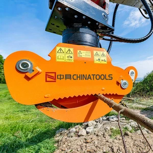 Factory Supply Hydraulic Grapple Saw Excavator Log Clamp Saw with Automatic Chain Oiling System Stable Performance