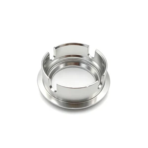Custom CNC Machined Aluminum Alloy Anodized Threaded Retaining Ring with Slots for Industrial Applications