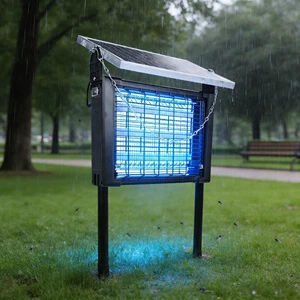 Solar Bug Zapper For Mosquitoes Flies 4000mAh Battery Waterproof Portable Full Accessories Included Retail Ready Wholesale