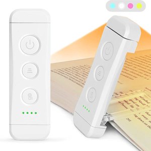 Glocusent Dimmable Eye Protection Mini Portable Usb Rechargeable Clip on Led Book Light Bookmark Reading Light