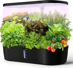 12 Pods Hydroponics Smart Indoor Garden Planter LED Grow Lights Kit for Plants Germination Electronic Type