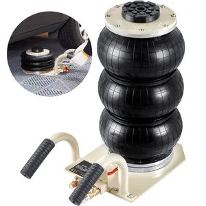 3 Ton/6600 Lbs Triple Bag Air Jack Fast 3-5s Lifting 17.7 Inch/450 mm Lift Six Steel Pipes Car Jacks