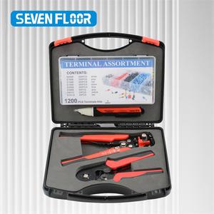 Electroprobe Multifunctional Stainless Steel Wire Stripper Tool Set Crimping Pliers HSC8 6-4A Case With1200pcs Ferrule OEM