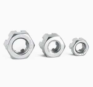 OEM Factory Price DIN935 Castle Nut Hex Slotted Nut Hex Nut with Groove Stainless Steel Zinc Plated Galvanized