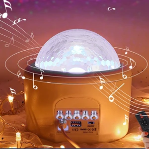 Wedding Dancing Floor Stage Disco Ball Effect Colorful Blue Tooth Speaker Music Crystal Lamp Baby USB Charging Night Light Led