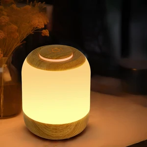 Night Light Dimmable Touch Lamp Portable Bedside Table Lamp Stepless Dimming Brightness 3 Colors Bedside Night Light