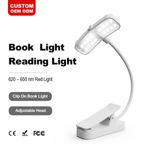 Best Seller Book Reading Light Lamps Lightweight Rechargeable Long Lasting Adjustable Mini Book Reading Light Lamps
