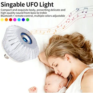 6inch Music Decoration Lamp for Home Party KTV Club Bar Smart Led Music Bulb 24W Creative Design Wireless Music Speaker Bulb