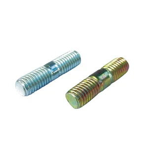 Double Head Screw Double Head Thread Double Head Bolt Excavator Spare Parts Blue Zinc Plated