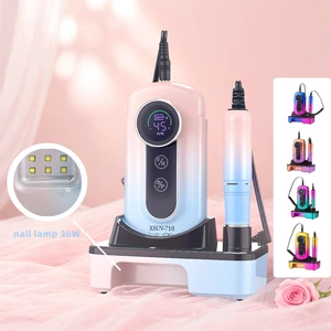 Evolisse Professional Portable Stainless Steel Nail Drill 45000 RPM USB Rechargeable Electric Manicure Pedicure Tool Brushed