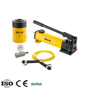 700Bar Single Acting Spring Return 20Ton Hollow Plunger Ram With Matching Hand Pump