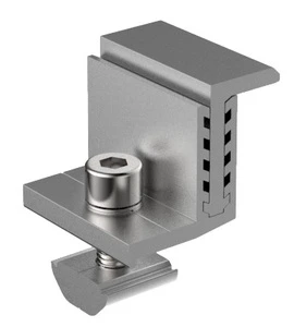 Wholesale 30mm 50mm Aluminum Adjustable Solar End Clamp System Of Solar PV Dead End Rail Clamp