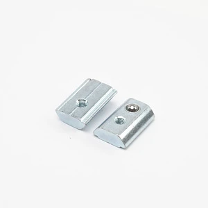 Factory Hot Selling T-shaped Carbon Steel Ball Nuts Suitable for Slots 10, M4, M5, M6, M8, 10-32, 1/4-20, 5/16-18