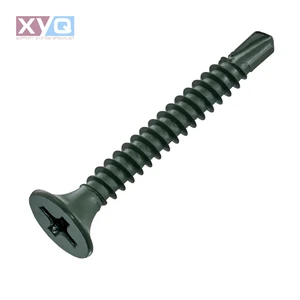 DIN 18182-2 Bugle Head Drywall Self Drilling Screws 3.5x25 Phosphating Black C1022a Trumpet Head Double-threaded Self-Drilling