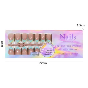 Detachable French Style Manicure Wearing Falsenail Stickers for Seamless Nail Wearing