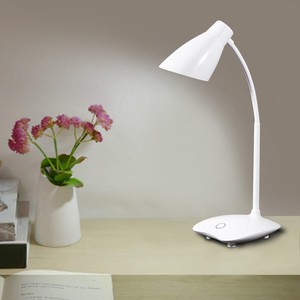 High Quality Modern Style ABS Material Minimalist Eye Protection LED Desk Reading Lamp Touch Control Metal Shade DC Powered