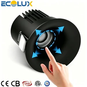 Ecolux CE ETL SAA Modern LED COB Recessed Spotlight Trimless Deep Anti-glare Architectural Spot Light For Office Shop Showroom