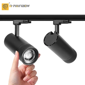 8W COB LED Track Light Modern 1 Phase 2 Wire Zoomable Dimmable 2700K-6500K CRI>90 Beam 15-55 3-Year Warranty Aluminum Body