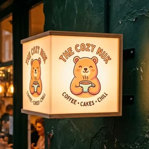 Acrylic Rectangle LED Lightbox RGB Full Color Durable Eco-Friendly Indoor/Outdoor Advertising Sign for Coffee Shops Christmas