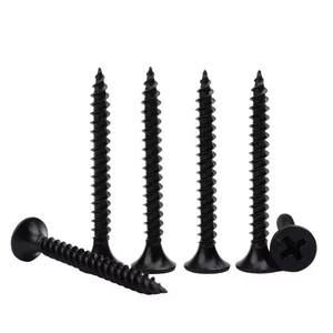 Bulk High Strength Steel Black Drywall Nail Self-tapping Screw Gypsum Board Cross Flat Head Fine Tooth 3.5x16mm