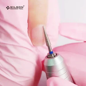 4.0mm Bud Shape Two-way Rotation Nail Grinding Diamond Bits with 12mm Flute Length Suitable for Right-handed and Left-handed Use
