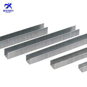 Nail Factory Supplies Wholesale XINYI STAR Gun Nails Steel U-Type Chisel Point 80 Nails Smooth Zinc Coated Industrial Grade