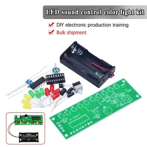 Sound Control Flashing LED Music Colorful Light Lamp Controller Electronic DIY Kits Production Training Gift Voice Control
