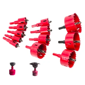 11pcs M42 Bi Metal Countersink Drill Bits Set 16-53mm Masonry Drilling Black Oxide Finish 35mm Total Length 3-Year Warranty