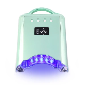 High Power 78W Cordless Rechargeable LED UV Lamp Nail Dryer for Salon Use Manicure and Pedicure Portable Desktop Wireless Pro