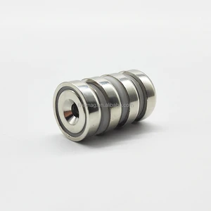 D16x5mm, M3 Screw Hole Round Base Cup Magnet Pot Magnets With Countersunk Hole Permanent Magnetic Chuck